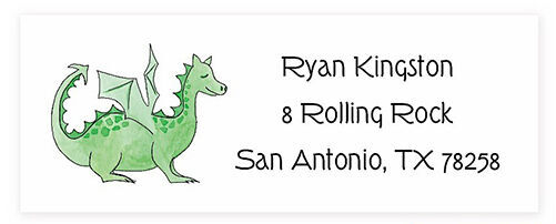 Green Dragon Return Address Labels